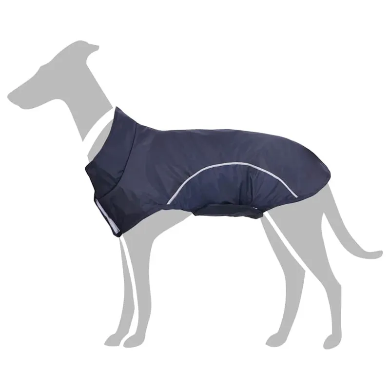 Hunde Regenmantel con Reflexstreifen poliestere Marineblau XXS