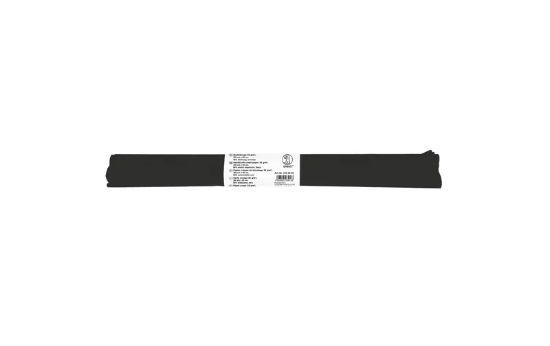 URSUS Krepppapier 50 cm x 2.5 m, 32 g/m², noir