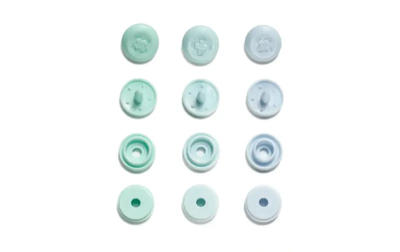 Prym Druckknöpfe Color Snaps Hellblau, Ø 9 mm, 36 pezzi