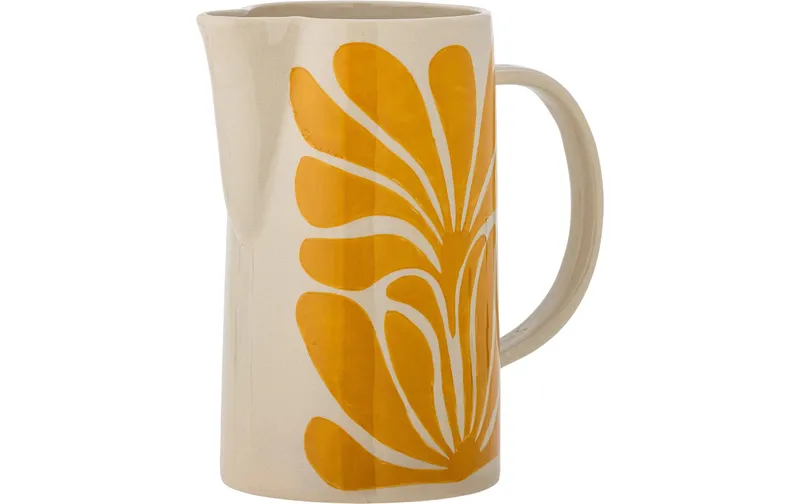 Bloomingville Krug Fauni 2.16 l, Gelb/blanc