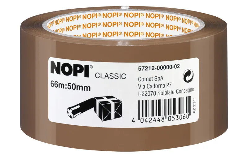 tesa Nopi Classic Packband 50 mm x 66 m, brown