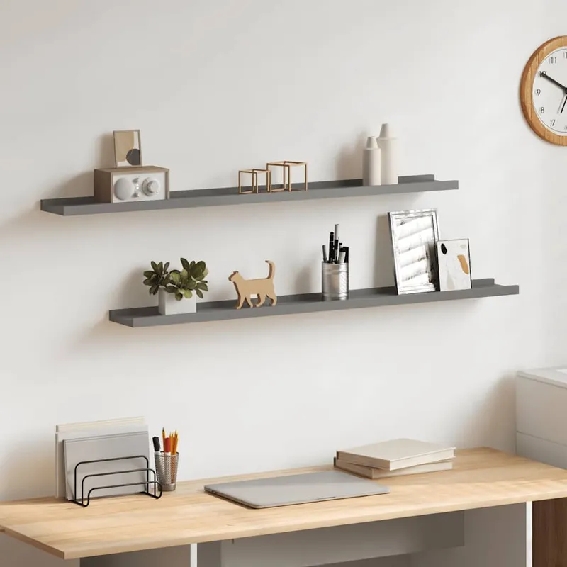 Wandregale 2 Stk. grigio 100x9x3 cm
