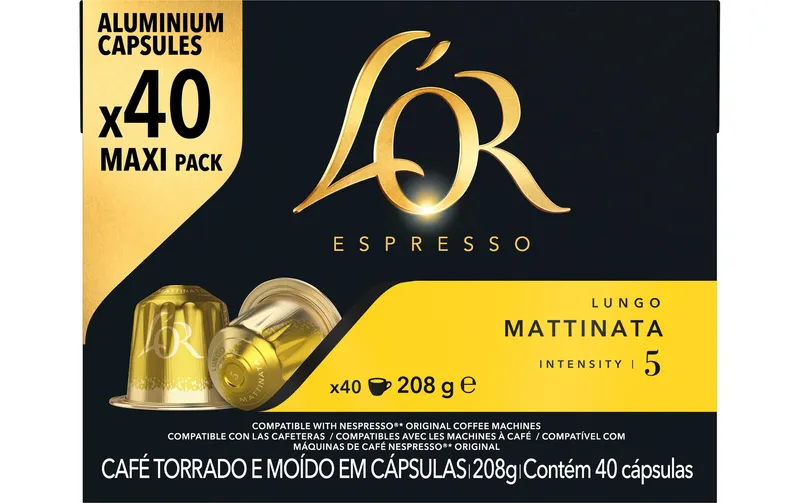 L'Or Kaffeekapseln Mattinata 40 pièces
