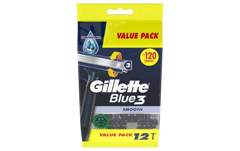 Gillette Einwegrasierer Blue 3 Smooth 12 Stück