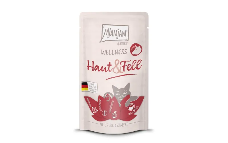 Mjamjam Nassfutter Wellness Haut & Fell Rind, 125 g