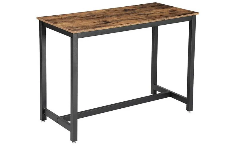 VASAGLE Bartisch mit Metallgestell 120 x 90 cm, noir/brun
