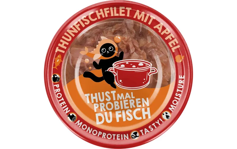 Lucky Lou Extra Food Thunfisch avec Apfel in Sud, 70 g