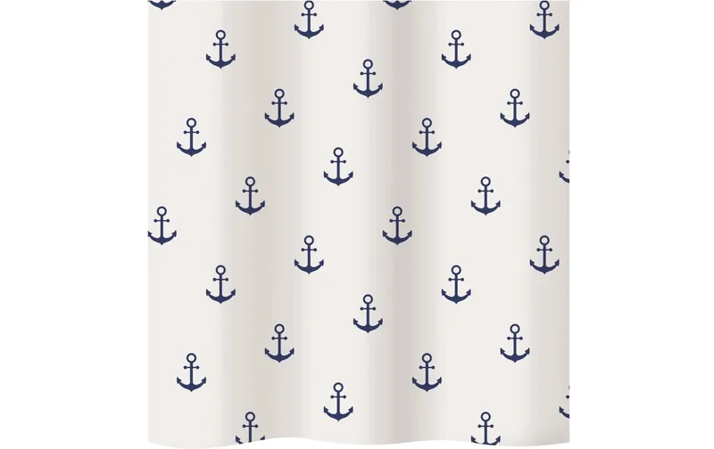 diaqua® Duschvorhang Anchor 240 x 180 cm, bleu/blanc