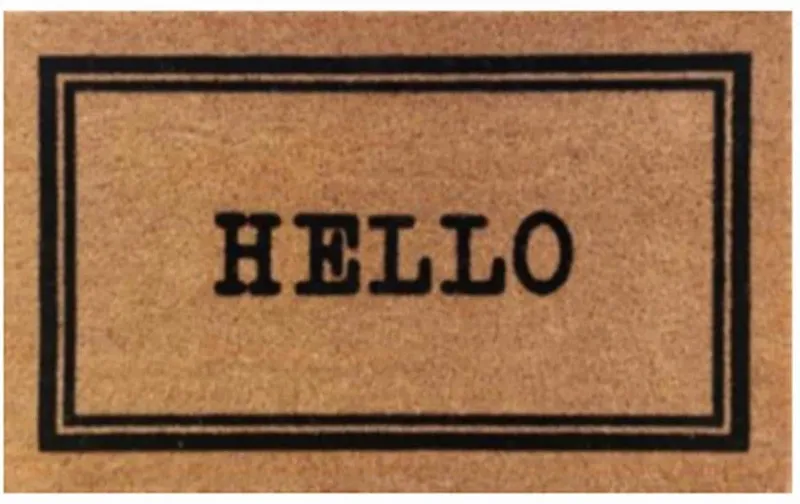 Dameco Fussmatte Hello 45 cm x 75 cm