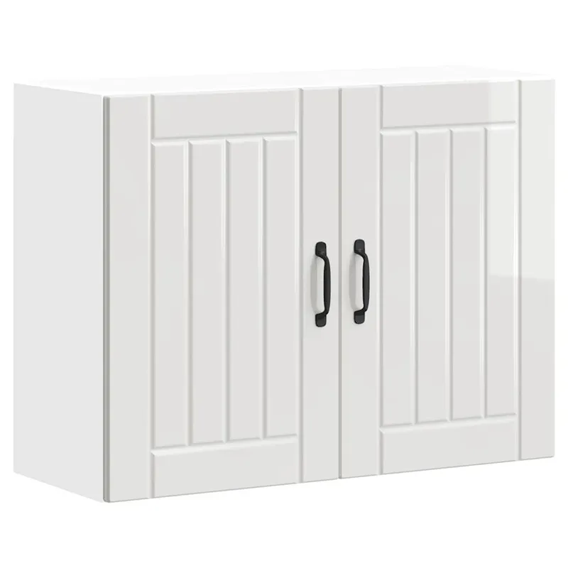 Küchen-Hängeschrank Lucca Hochglanz-Weiß Holzwerkstoff