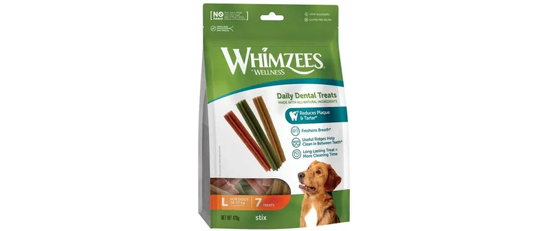Whimzees Kausnack Stix L, 360 g