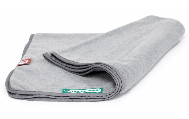 Doctor Bark Hunde-Decke Fleece XL Hellgrau, 140 x 100 cm