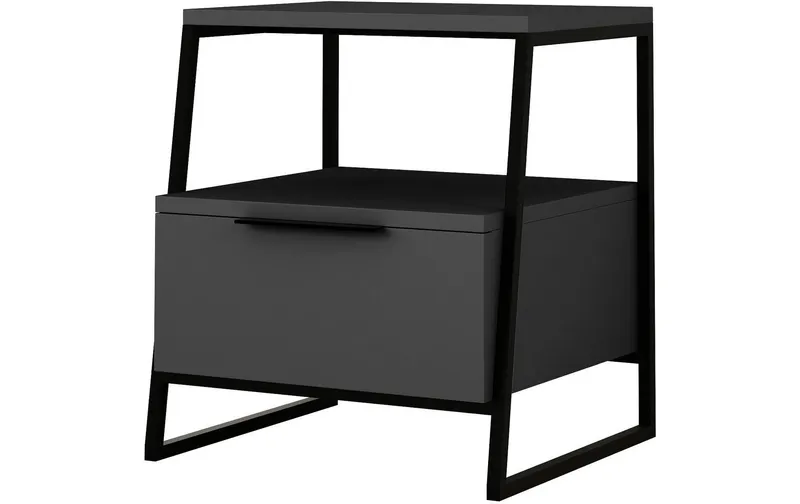 Woody Fashion Nachttisch Pal 45 x 50 x 40 cm, anthracite