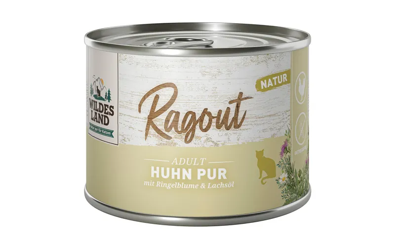 Wildes Land Nassfutter Ragout Huhn Pur 6 x 180 g