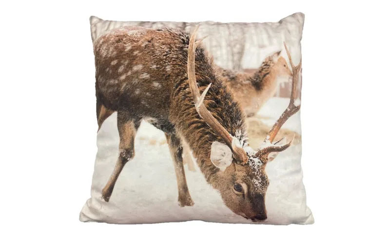 Dameco gefüllt Hirsch 40 x 40 cm, brun/Beige