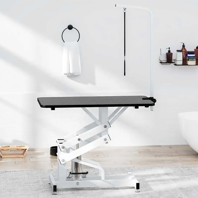 Table Toilettage Ajustable Hydraulique pour Chiens Chats Animaux