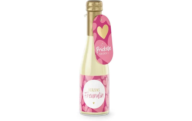 Trendcompany Geschenkidee Schaumwein Herzens Freundin 0.2 L
