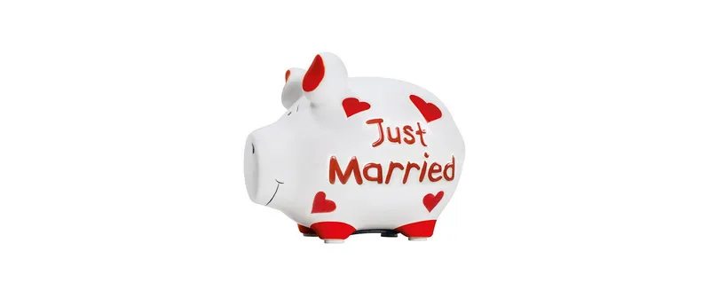 G. Wurm Spardose Just Married 12.5 x 9 x 9 cm