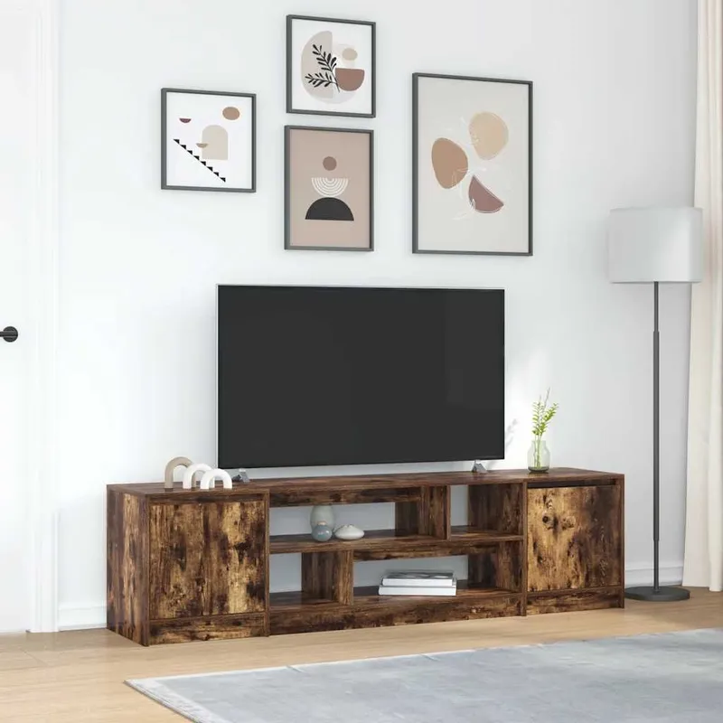 TV-Schrank Räuchereiche 188,5x41x50 cm derivato del legno