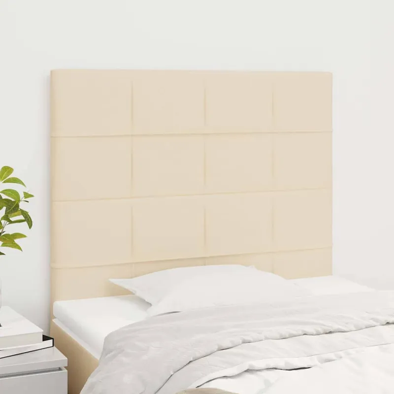 Kopfteil Creme 90x5x118/128 cm tessuto