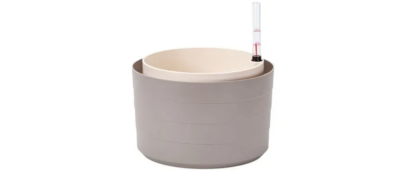 Plastia Bewässerungstopf Berberis 30 cm sans Vorhang taupe