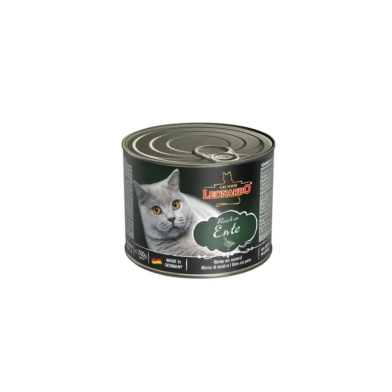 Leonardo Cat Food Nassfutter Reich an Ente, 200 g