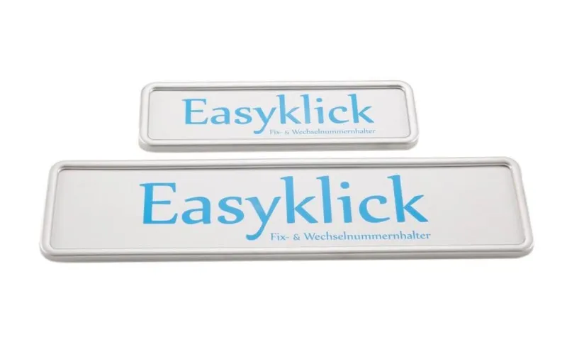 EASYKLICK Kennzeichenhalterset lang, Silber