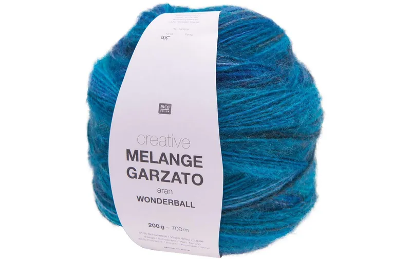 Rico Design Wolle Melange Garzato 200 g, Aqua