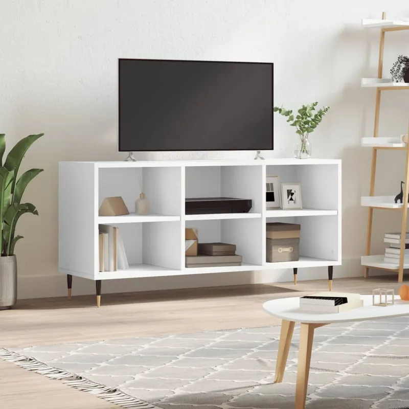 TV-Schrank bianco 103,5x30x50 cm derivato del legno