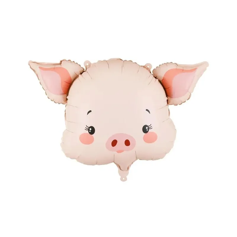 Partydeco PartyDeco Folienballon Schweinchen Rosa