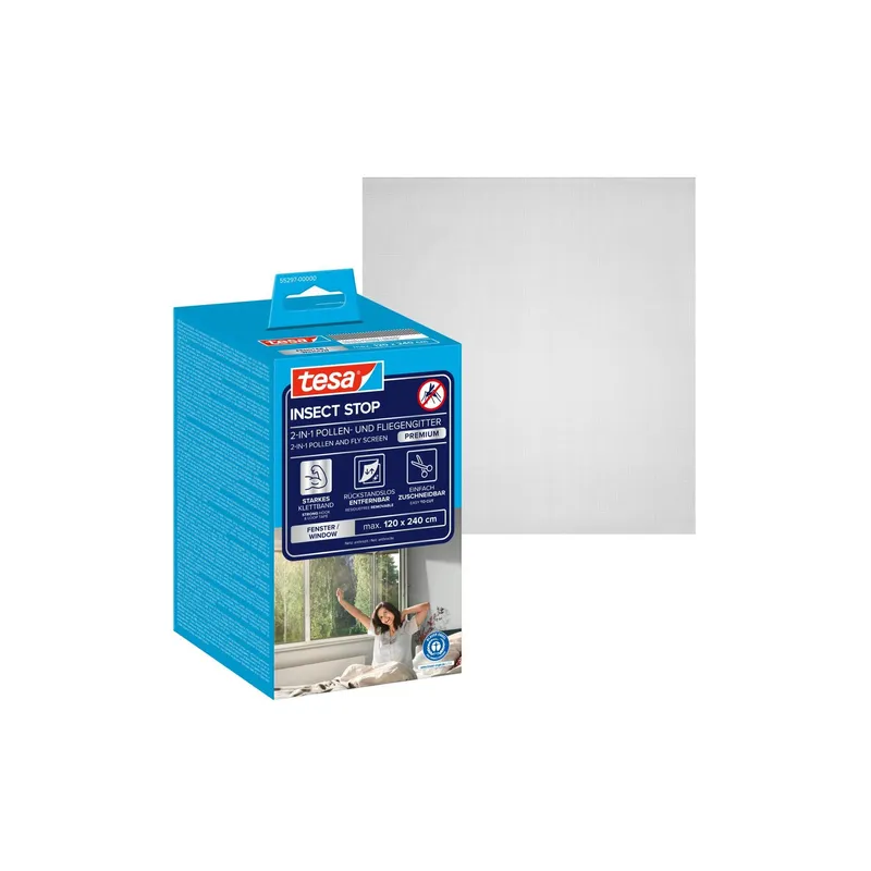 tesa Pollenschutzgitter 120 x 240 cm, antracite-transparent