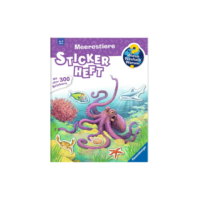 Ravensburger Wieso? Weshalb? Warum? Stickerheft – Meerestiere Taschenbuch
