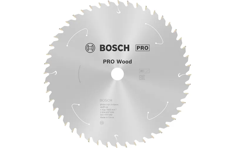 Bosch Professional Sägeblatt 184 x 1.6 x 16 mm, T48, 1 pieces