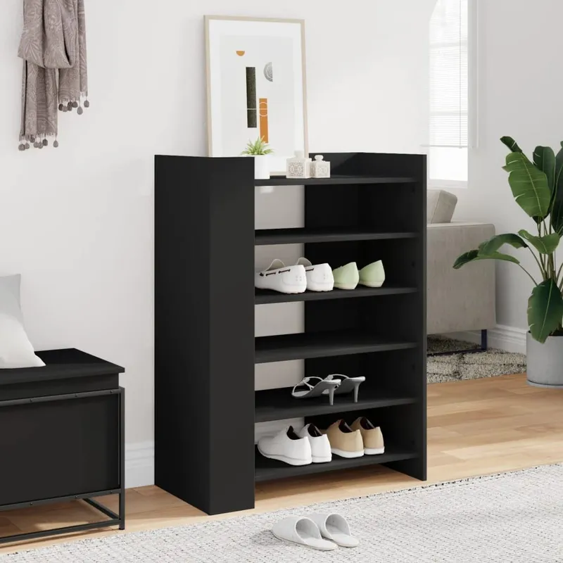 Schuhschrank nero 74,5x37,5x100 cm derivato del legno