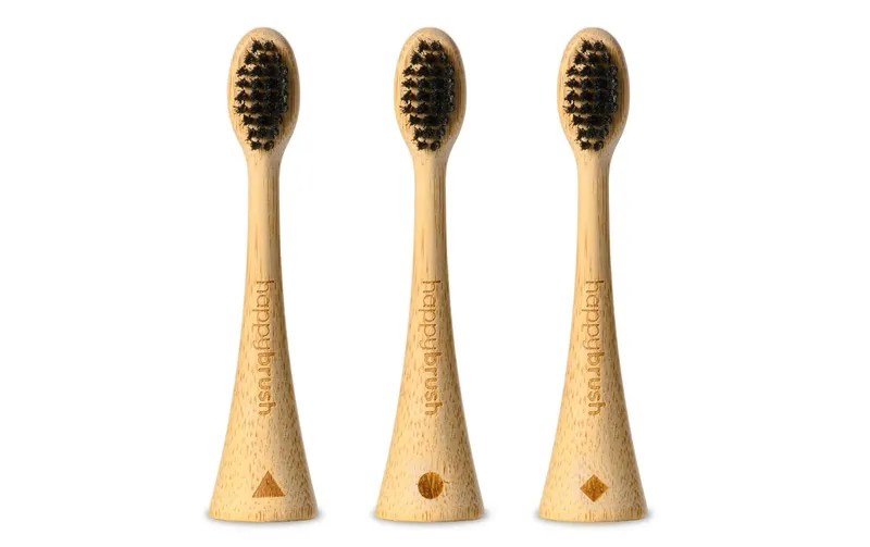 happybrush Zahnbürstenkopf Bambus V3 3 pièces