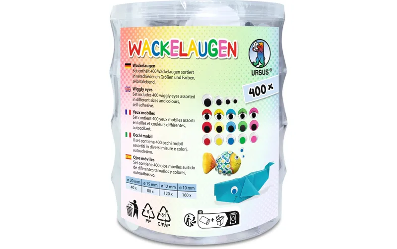 URSUS Wackelaugen 400 pezzi