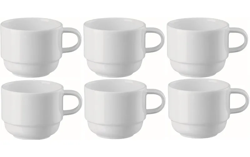 Arthur Krupp Kaffeetasse Neve 220 ml, 6 Stück, Weiss