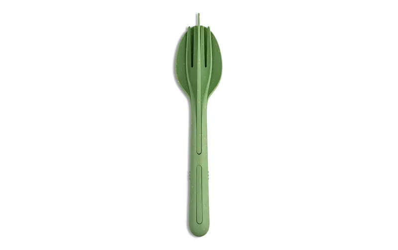 Koziol Besteck-Set to go Klikk 3-teilig, Leaf Green