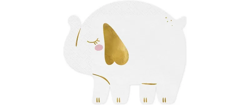 Partydeco Papierservietten Elefant 16 x 13.5 cm, 12 pieces
