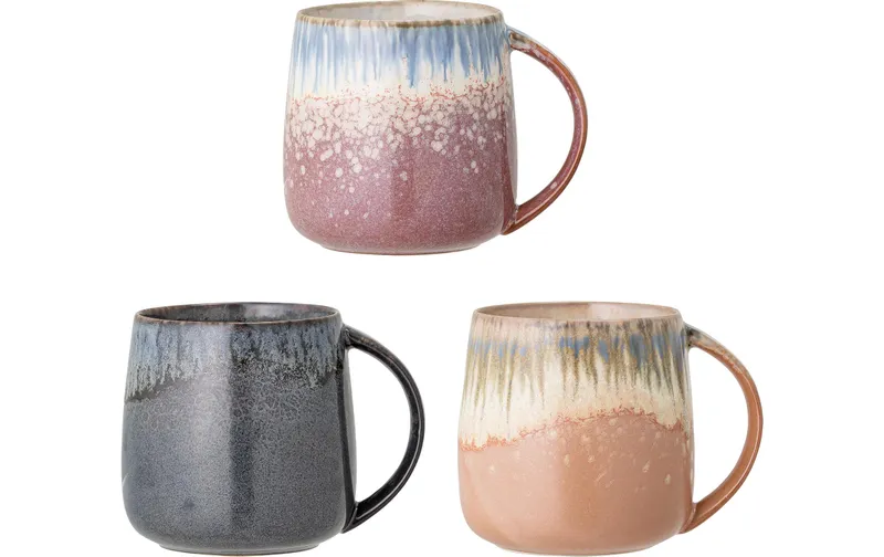 Bloomingville Teetasse Cloe 380 ml, 3 pieces, blue