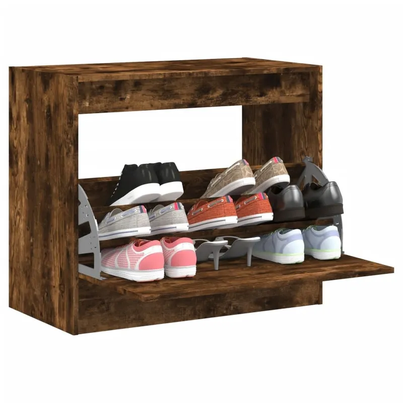 Schuhschrank Räuchereiche 80x42x69 cm derivato del legno