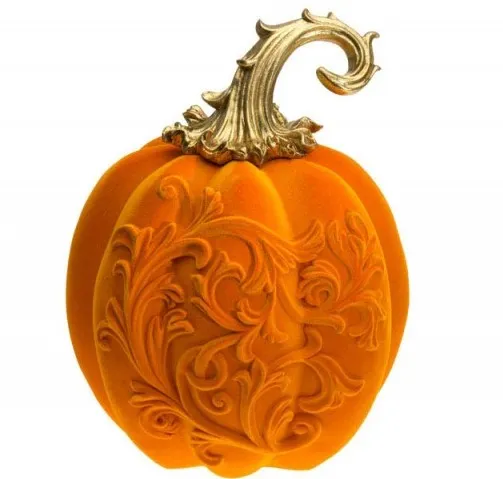 Kürbis beflockt orange