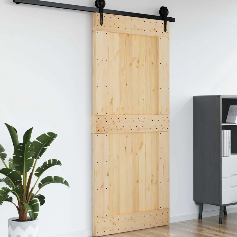 Tür NARVIK 100 x 210 cm Massivkiefer (Unbehandelt) naturale