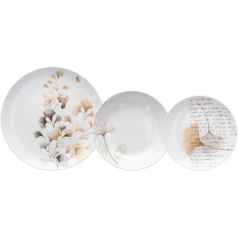 Service de table Tognana Poesia, multicolore, 18 pièces