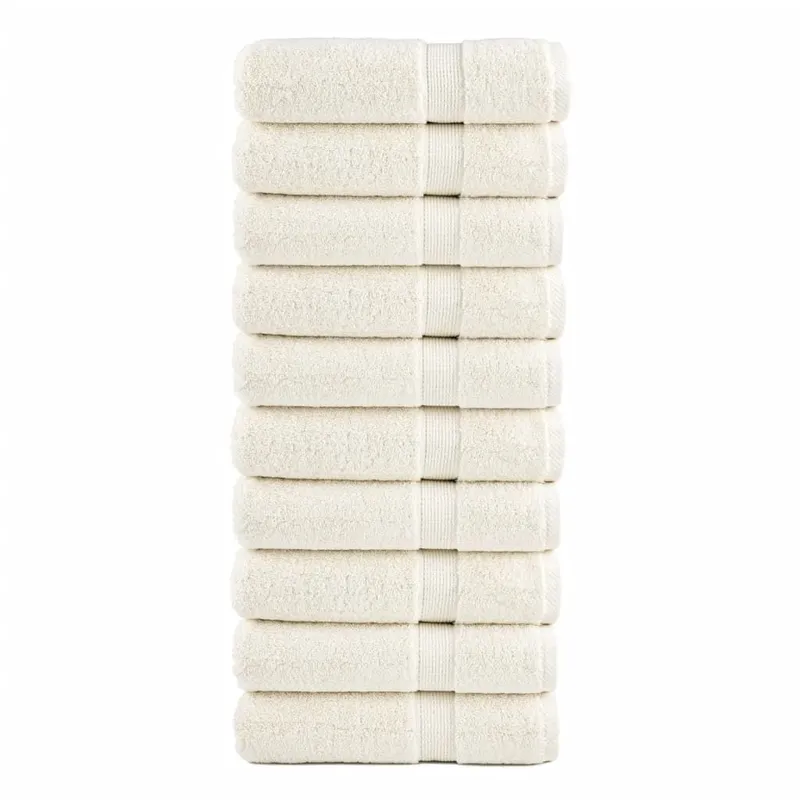 Premium-Handtücher SOLUND 10 Stk. Cremeweiß 50x100 cm 600 g/m²
