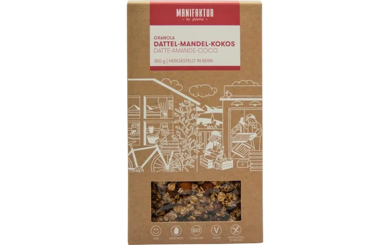 Manifaktur Cerealien Granola Datteln, Mandeln et Kokos 350 g