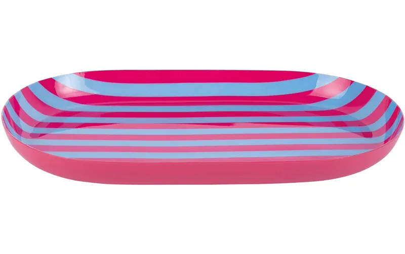 present time Servierplatte Animado Oval Small, Bright pink / Soft blue