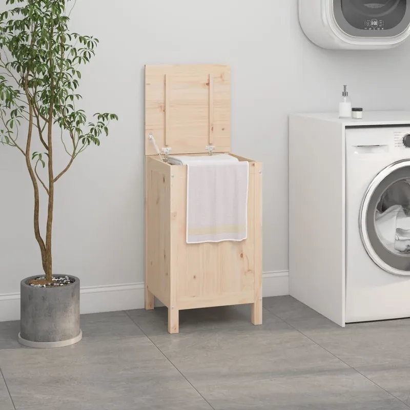 Wäschetruhe 44x44x76 cm legno massiccio pino