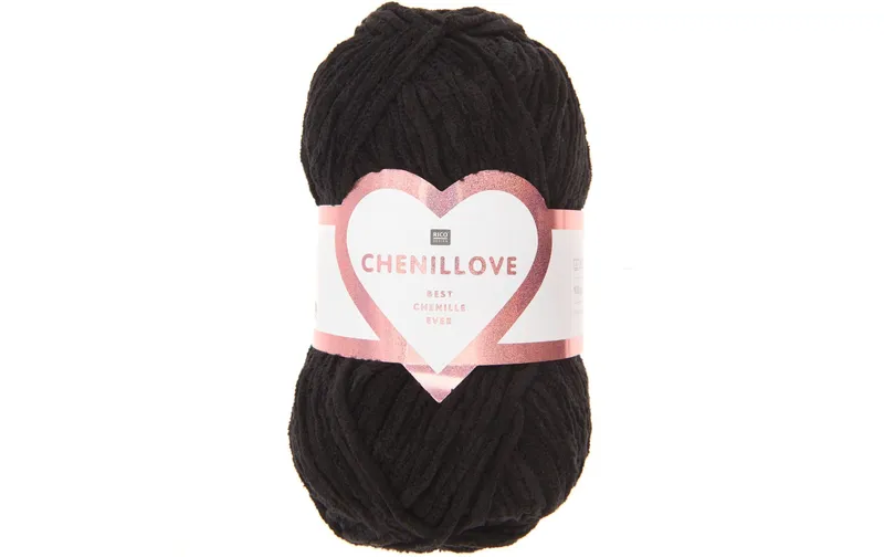 Rico Design Wolle Chenillove 100 g, nero