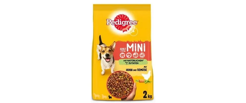 Pedigree Trockenfutter Adult Mini Geflügel und Gemüse, 2 kg